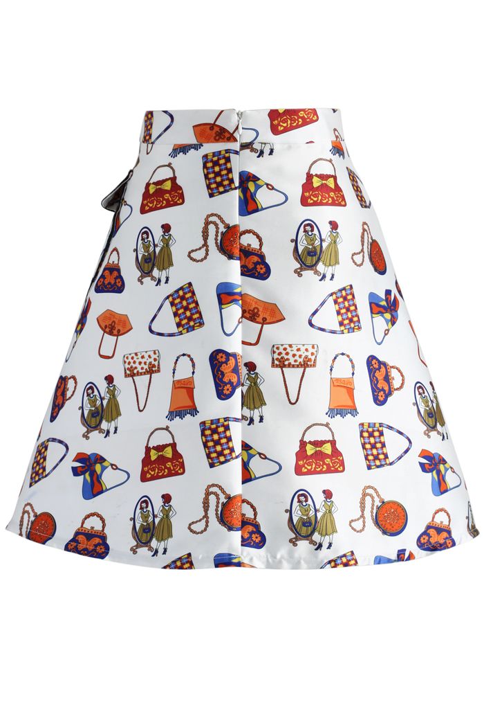 Oh My Purses Printed A-line Skirt