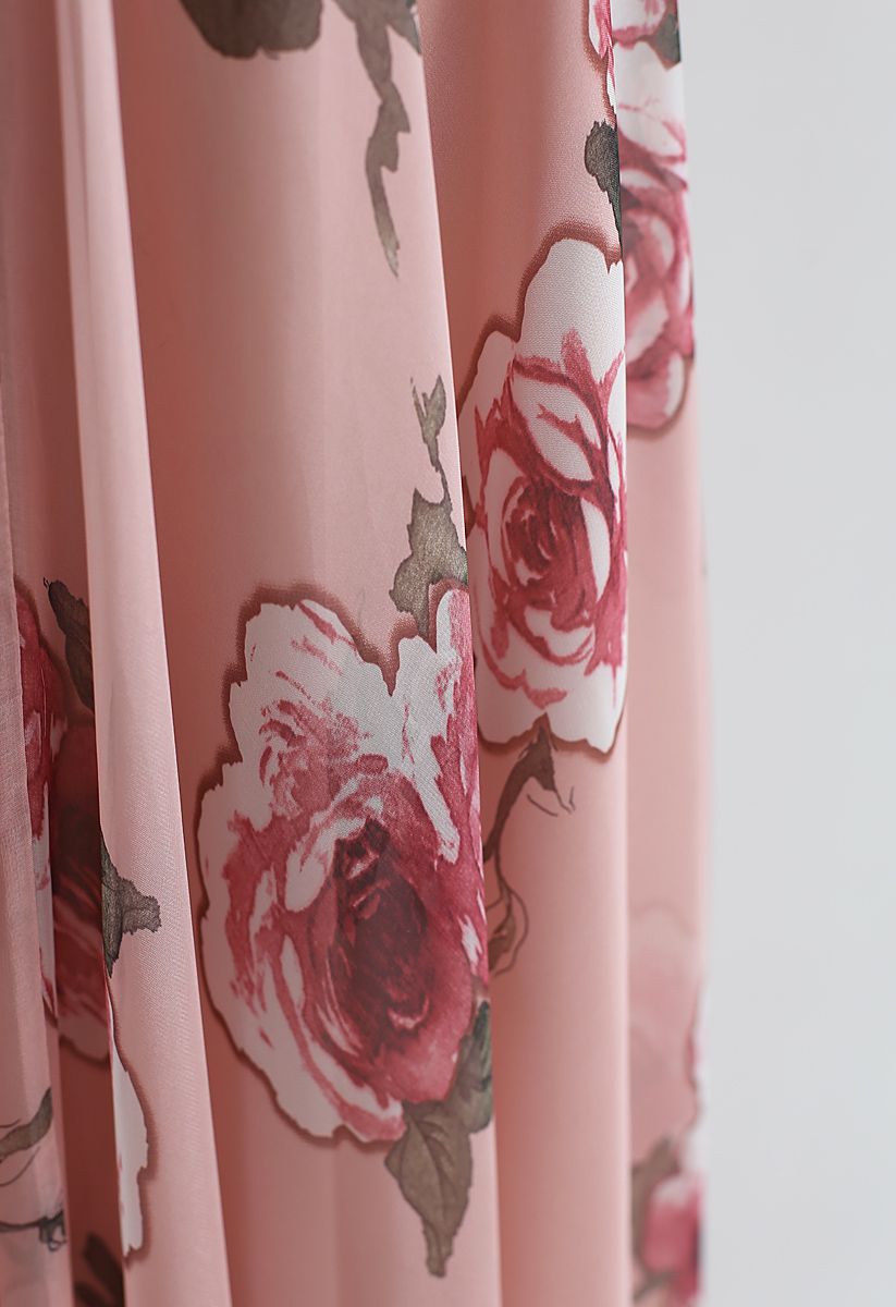 Pink Rose Panache Maxi Skirt - Retro, Indie and Unique Fashion