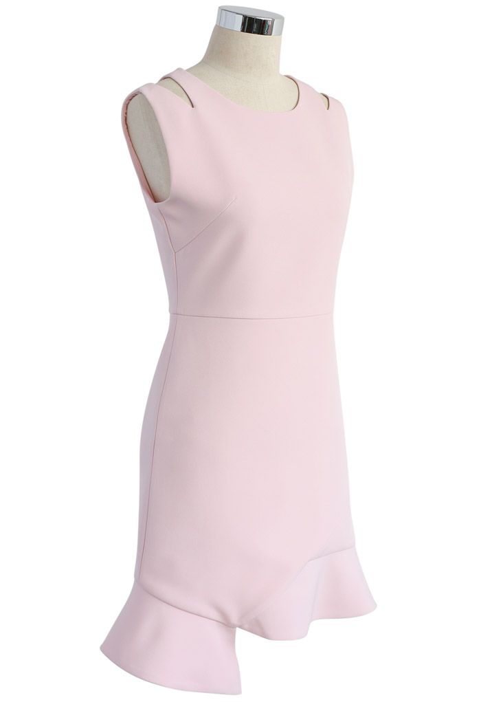 The Epitome of Grace Sleeveless Dress in Pink