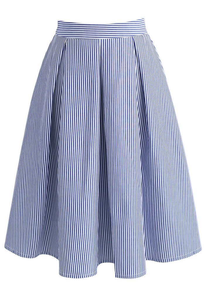 Sweet Breeze Top and Skirt Set in Blue Stripe - Retro, Indie and Unique ...