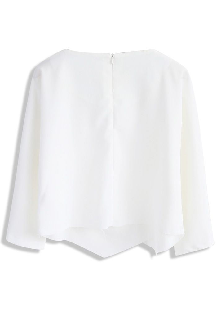 Every Chic Day Smock Top in White
