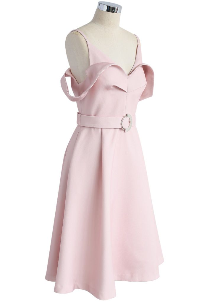 Infinite Adore Cold-shoulder Dress in Pink