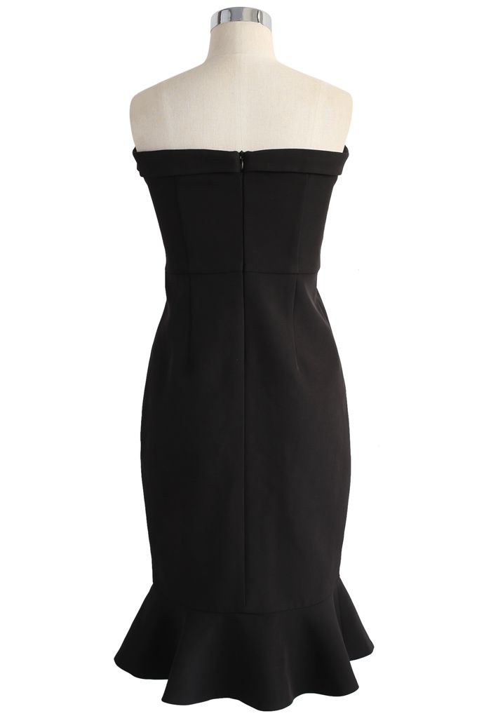 Simple Sophistication Strapless Body-con Dress in Black - Retro, Indie ...