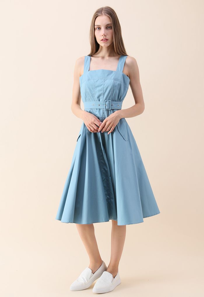 Seek for Refinement Cami Dress in Teal 