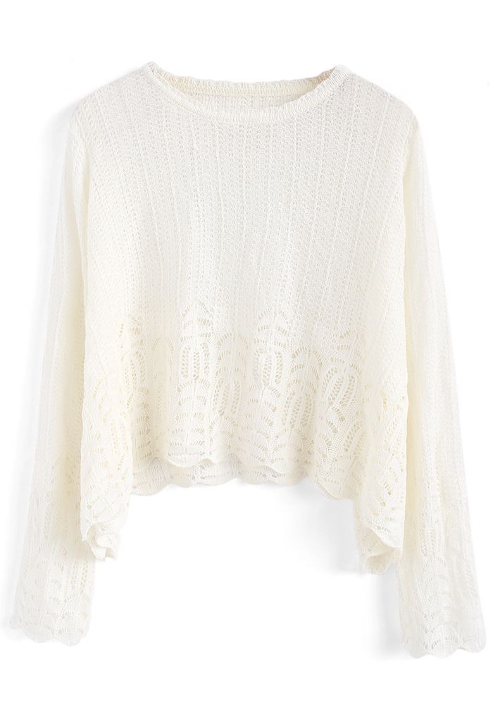 Get Closer to Leisure Knit Top in White - Retro, Indie and Unique Fashion