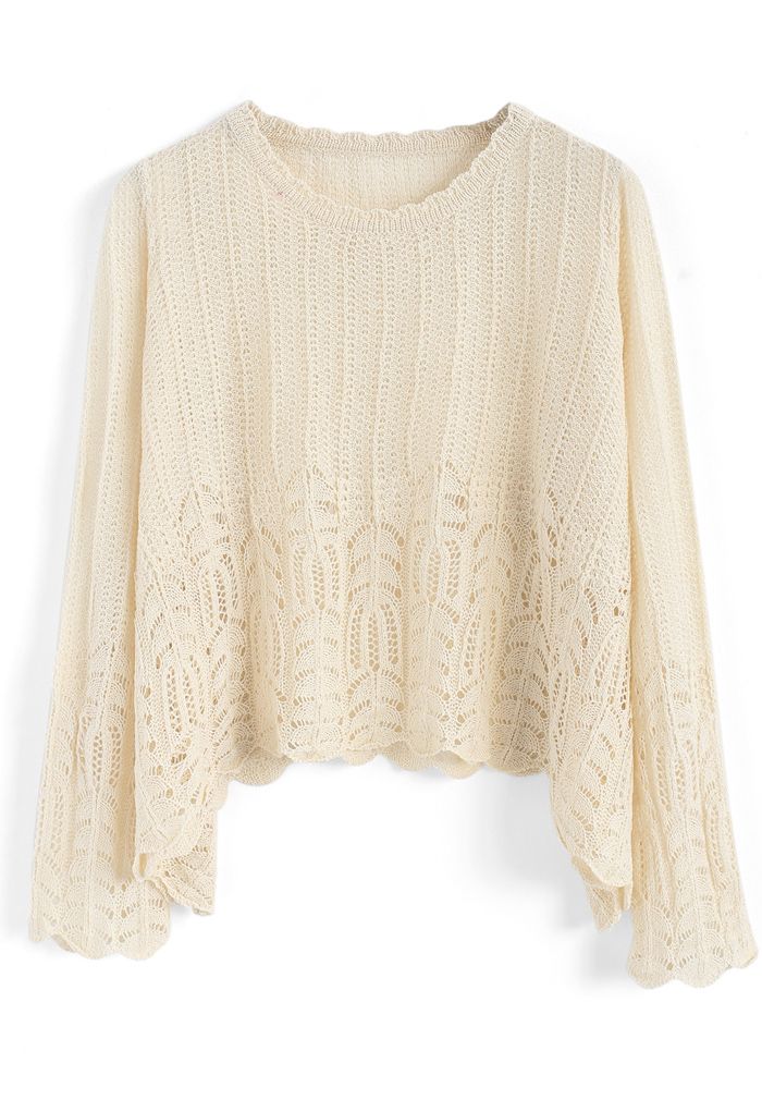 Get Closer to Leisure Knit Top in Cream - Retro, Indie and Unique Fashion