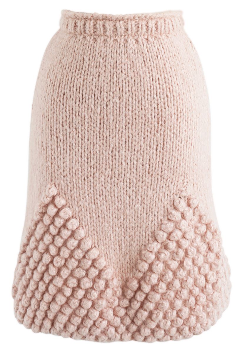 As Peppy As You Are Pom-Pom Turtleneck Sweater and Skirt Set 