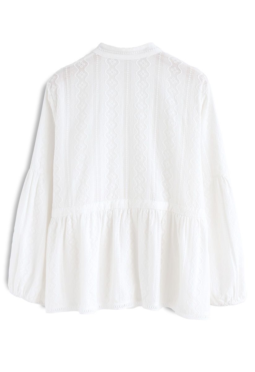 Be the Cutest Embroidered Crochet Top in White - Retro, Indie and ...