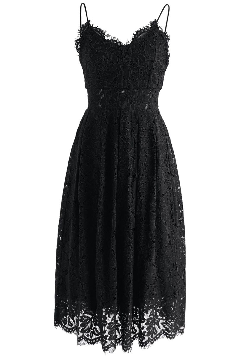 Spirit of Romance Lace Cami Dress in Black - Retro, Indie and