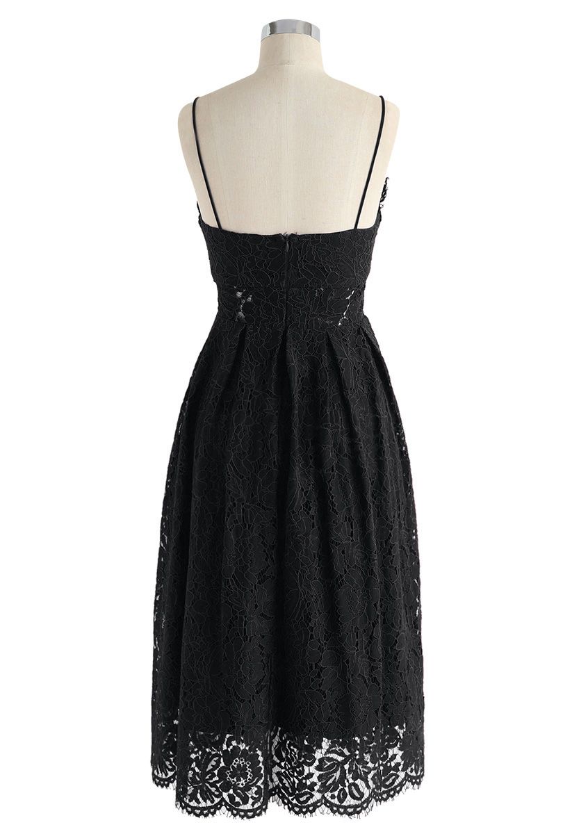 Spirit of Romance Lace Cami Dress in Black 