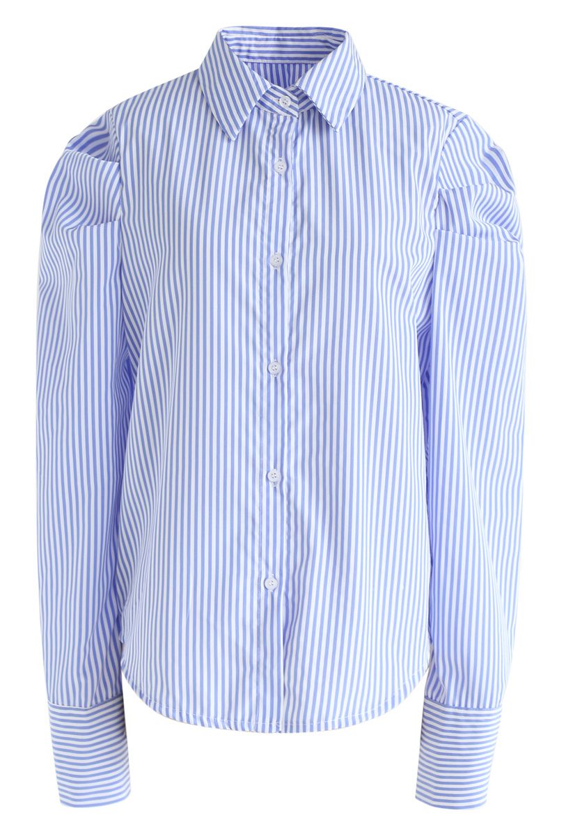 Faddish Pioneer Shirt in Blue Stripe
