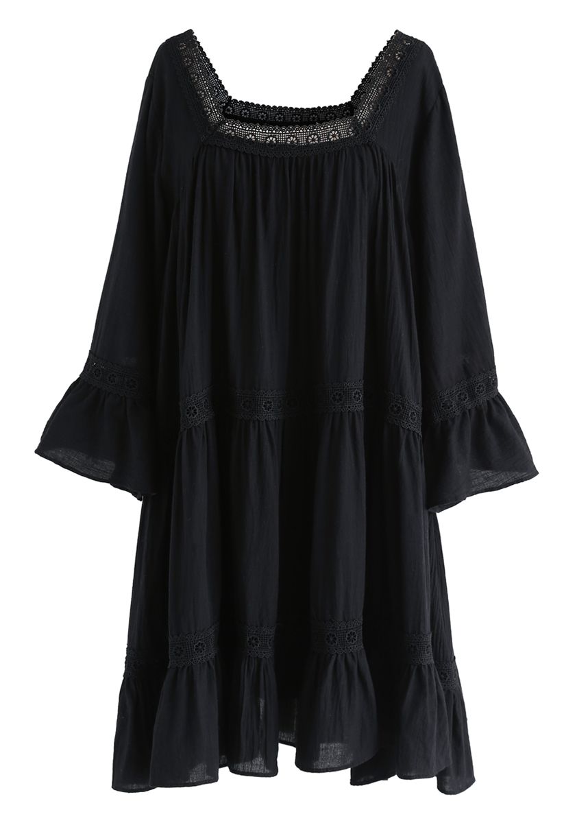 Revel in Romance Dolly Dress in Black - Retro, Indie and Unique Fashion