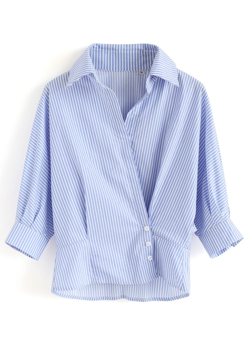 Wrap Up A Vacation Shirt in Blue Stripe