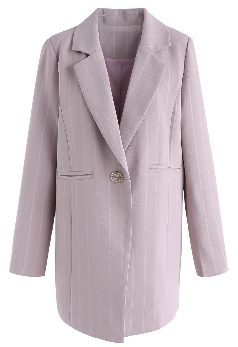 Get Closer to You Stripes Frontline Blazer in Pink - Retro, Indie and ...