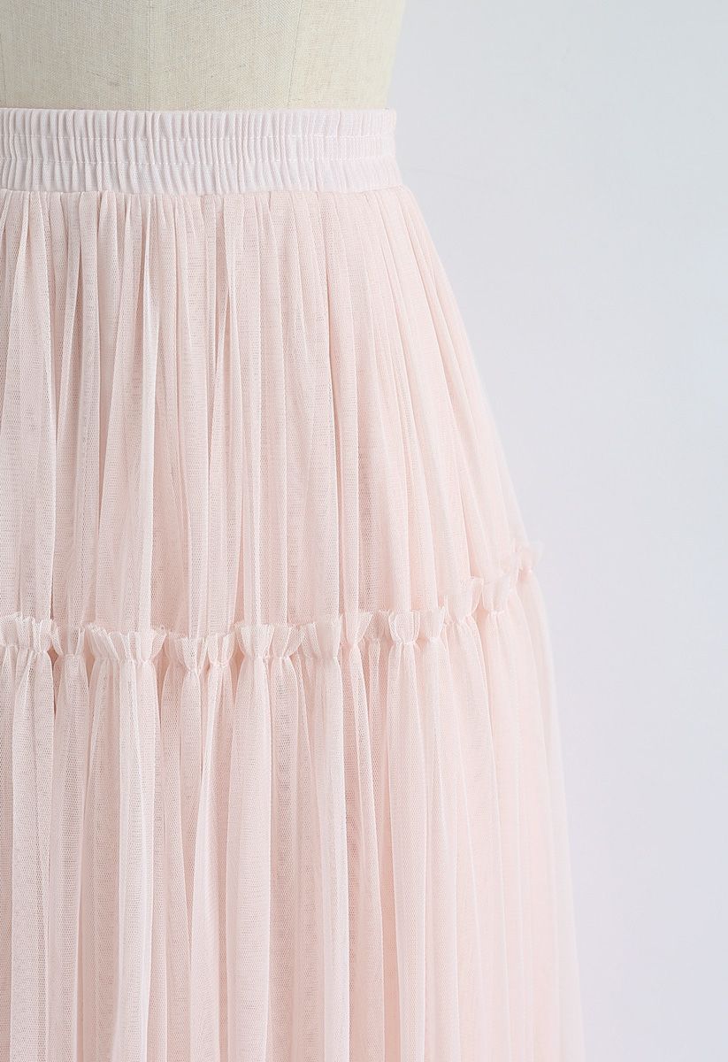 Keep It Real Two-Layer Mesh Skirt in Cream - Retro, Indie and Unique ...