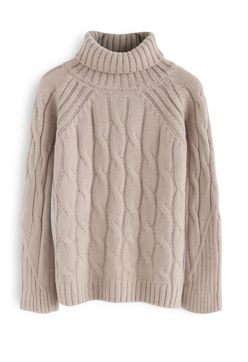 Women's Mock Turtleneck Cashmere-like Pullover Sweater - Universal Thread™  Tan 4x : Target