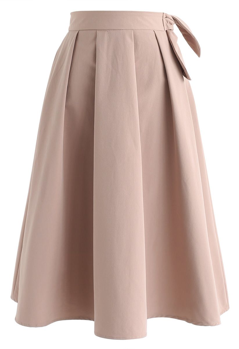 Cover Your Basics Knot Midi Skirt in Coral - Retro, Indie and Unique ...
