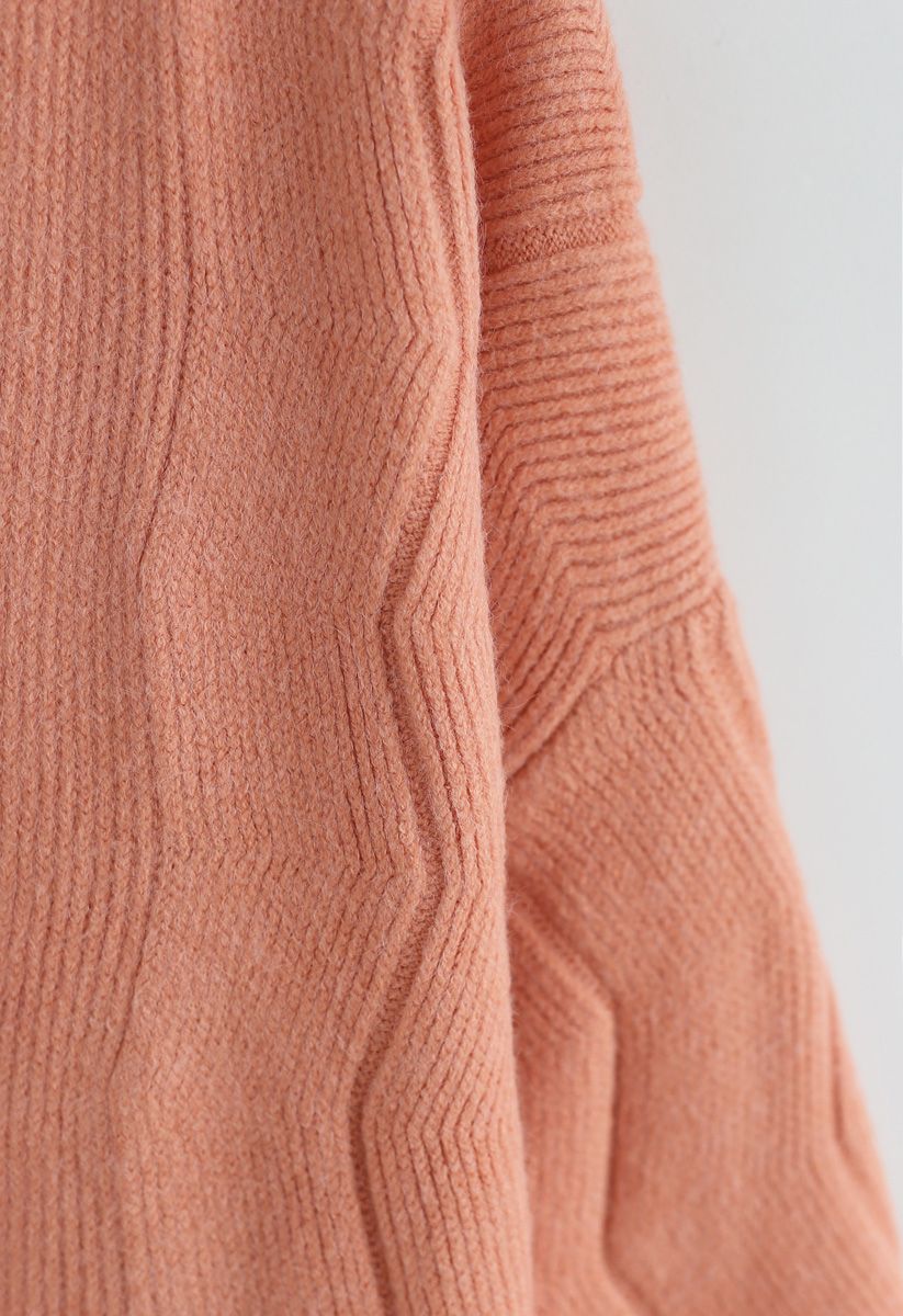 To the Neverland Longline Cardigan in Peach