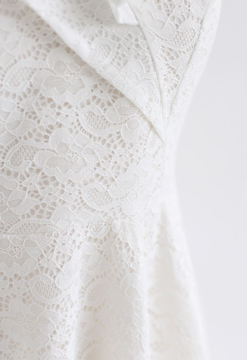 The Way You Are Off-Shoulder Lace Dress in White - Retro, Indie and ...