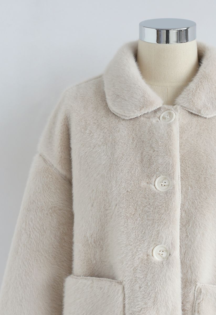  New Level of Loveliness Faux Fur Jacket in Cream