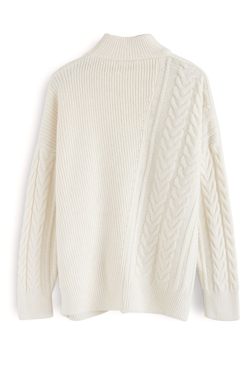 Warm Up The Moment Knit Sweater in White