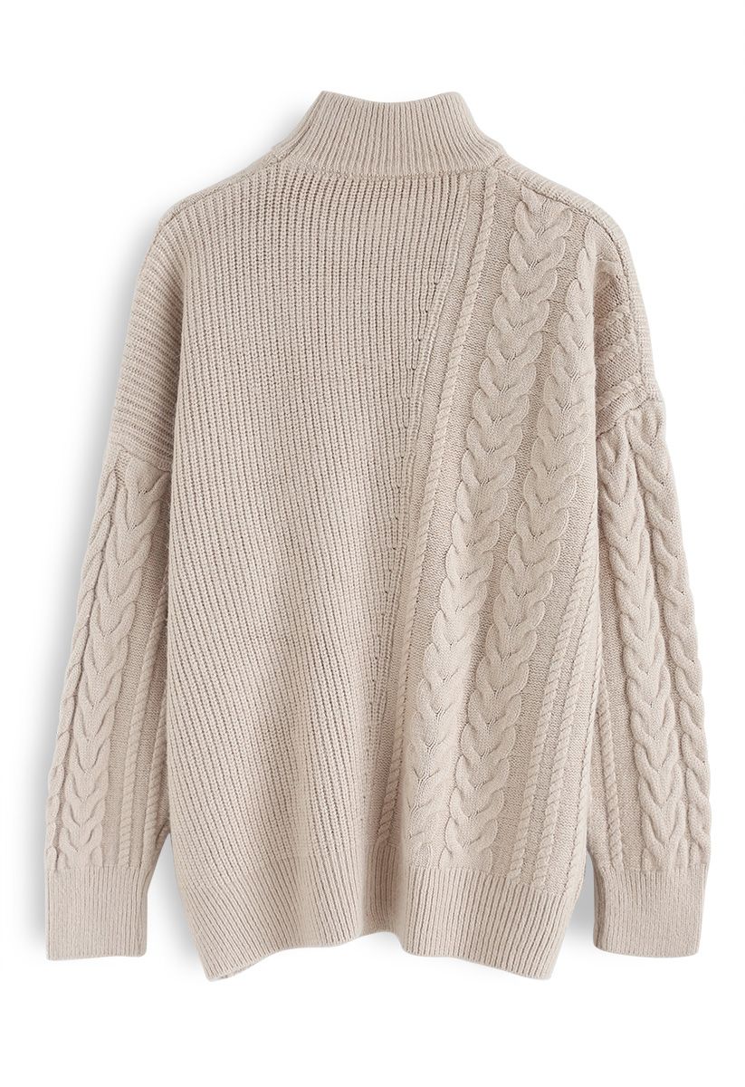 Warm Up The Moment Knit Sweater in Light Tan