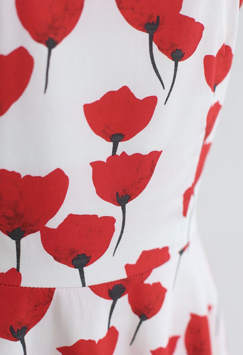 Sweetest Tulip Printed A-Line Midi Dress