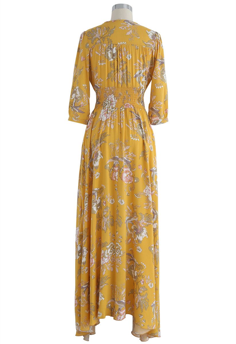 Forever Fave Floral Maxi Dress in Yellow