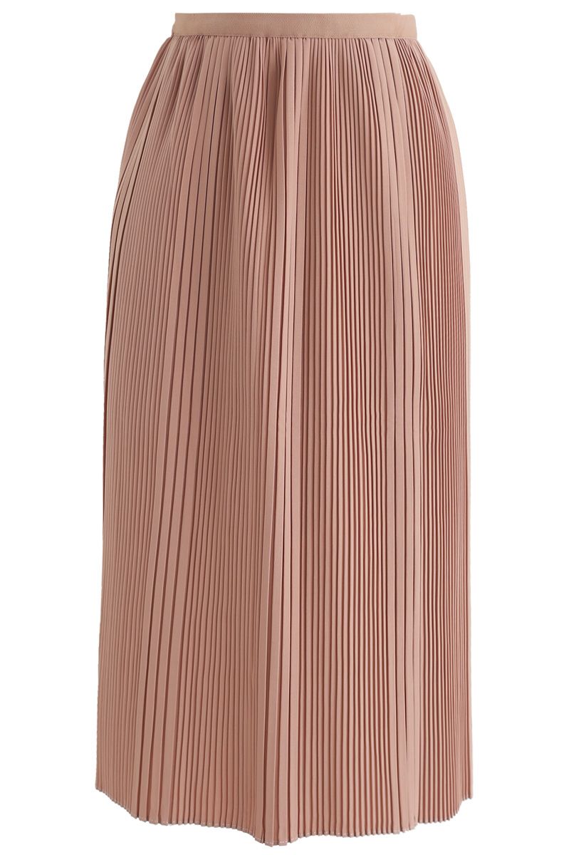 Someone to Love Pleated Skirt in Peach - Retro, Indie and Unique Fashion
