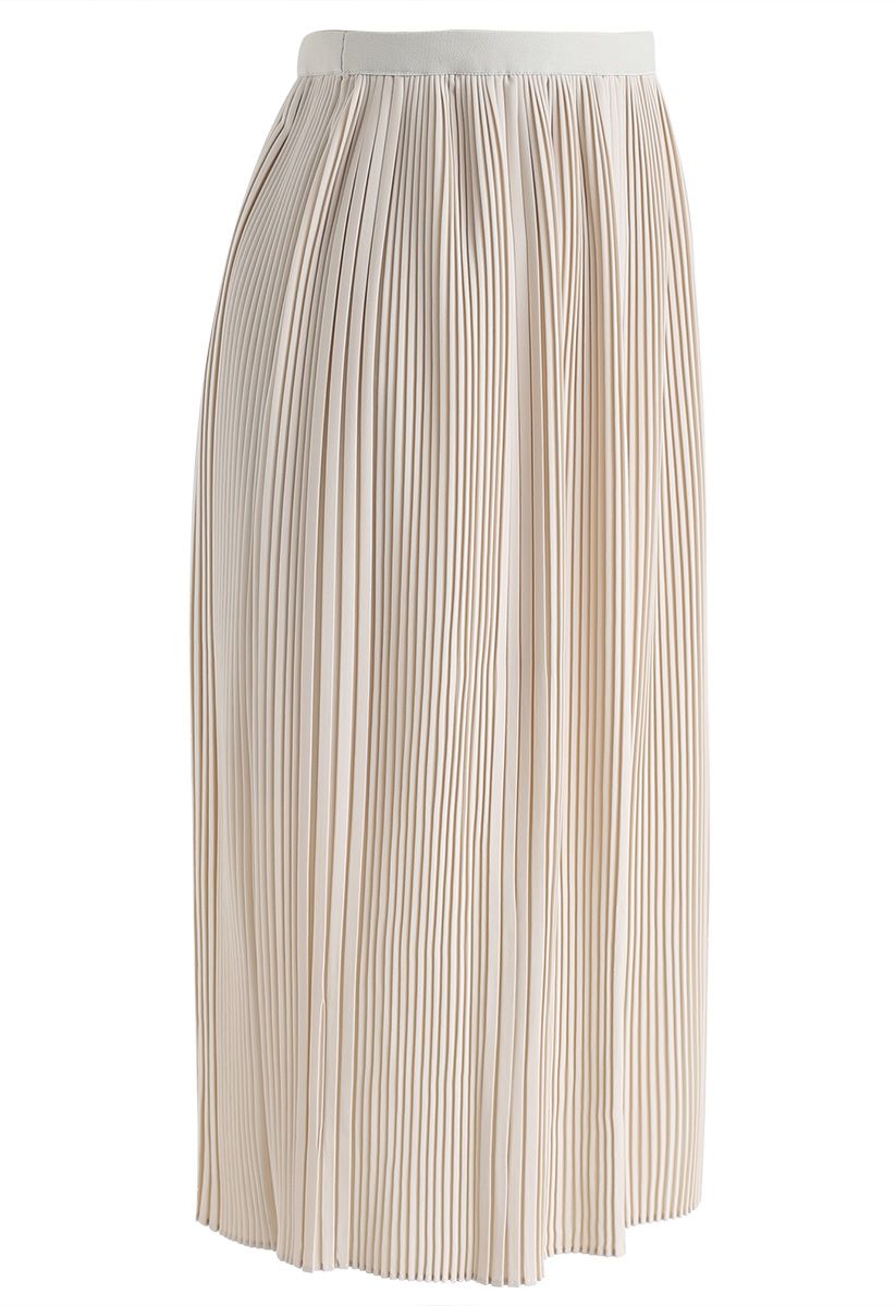 Someone to Love Pleated Skirt in Cream - Retro, Indie and Unique Fashion