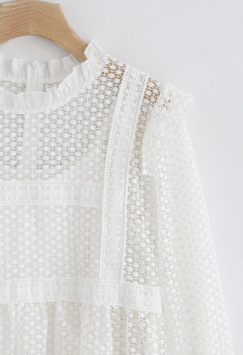 Part of My Dream Crochet Top in White