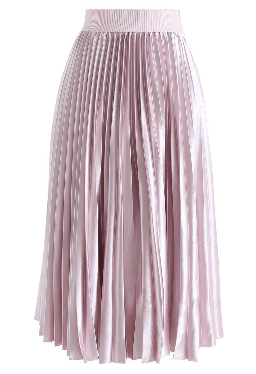 Glam Slam Pleated Midi Skirt in Pink - Retro, Indie and Unique Fashion