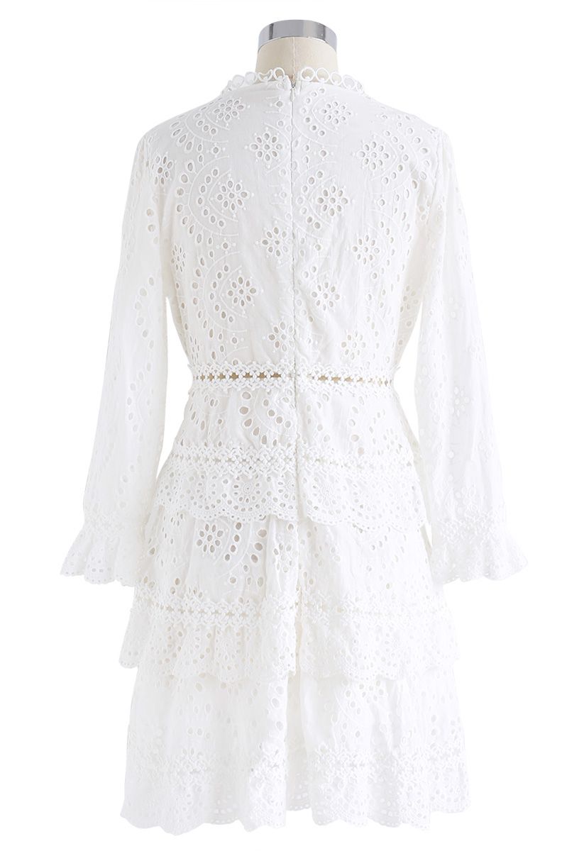 Enchanting Dreams Embroidered Eyelet Dress - Retro, Indie and Unique ...