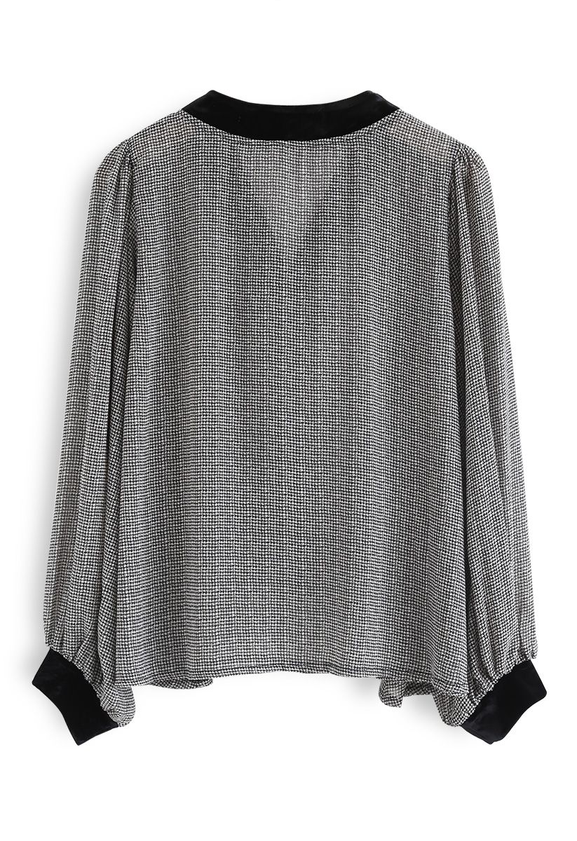 The Greatest Day Houndstooth V-Neck Top