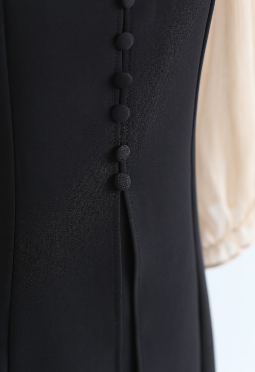 Incredible Sleeves Matching Dress in Black