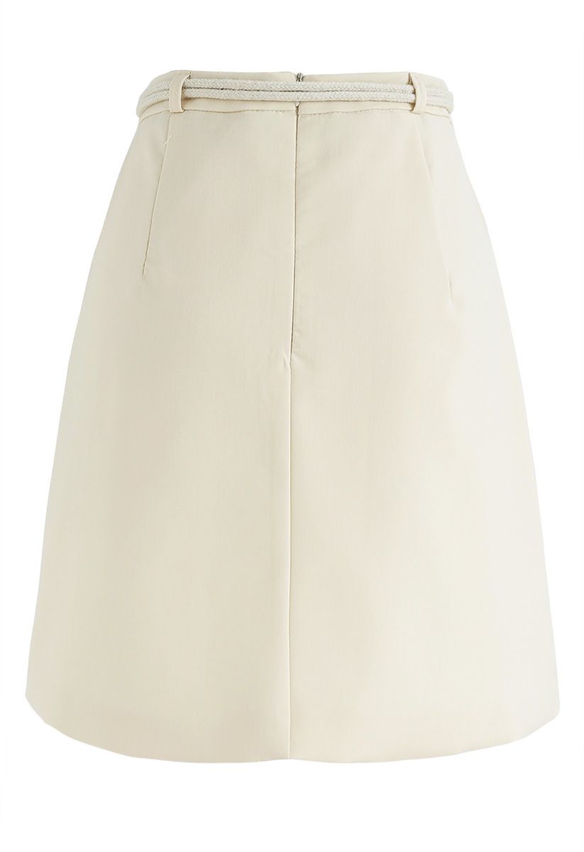 No One Like You Mini Bud Skirt in Cream - Retro, Indie and Unique Fashion