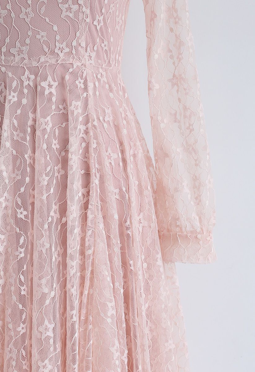 Once Upon a Dream Lace Dress in Pink