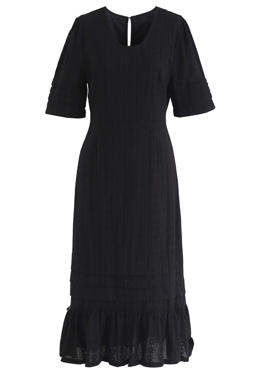 Can't Get Enough Embroidered Dress in Black - Retro, Indie and Unique ...