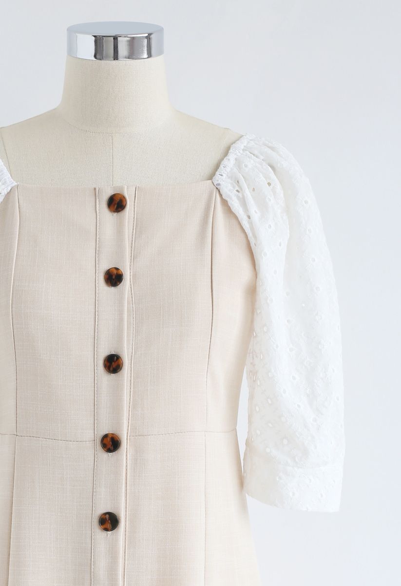 Linen Wishes Button Down Midi Dress - Retro, Indie and Unique Fashion
