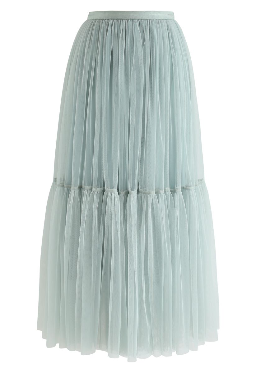 Can't Let Go Mesh Tulle Skirt in Mint - Retro, Indie and Unique Fashion