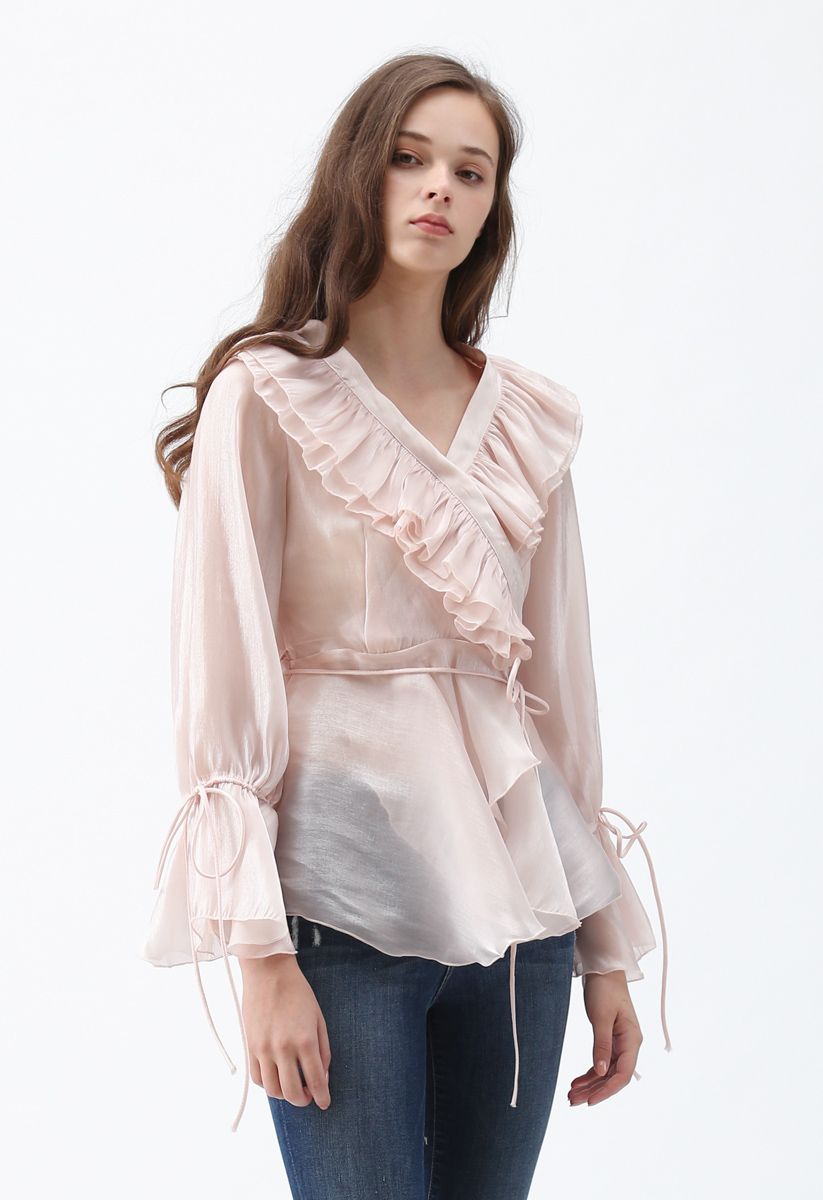 Close to Dream Tiered Ruffle Top in Pink - Retro, Indie and Unique Fashion