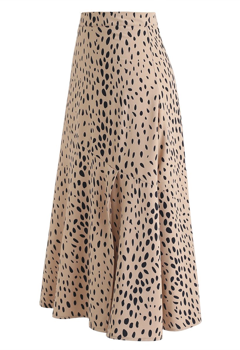 Get It Started Leopard Midi Skirt in Tan