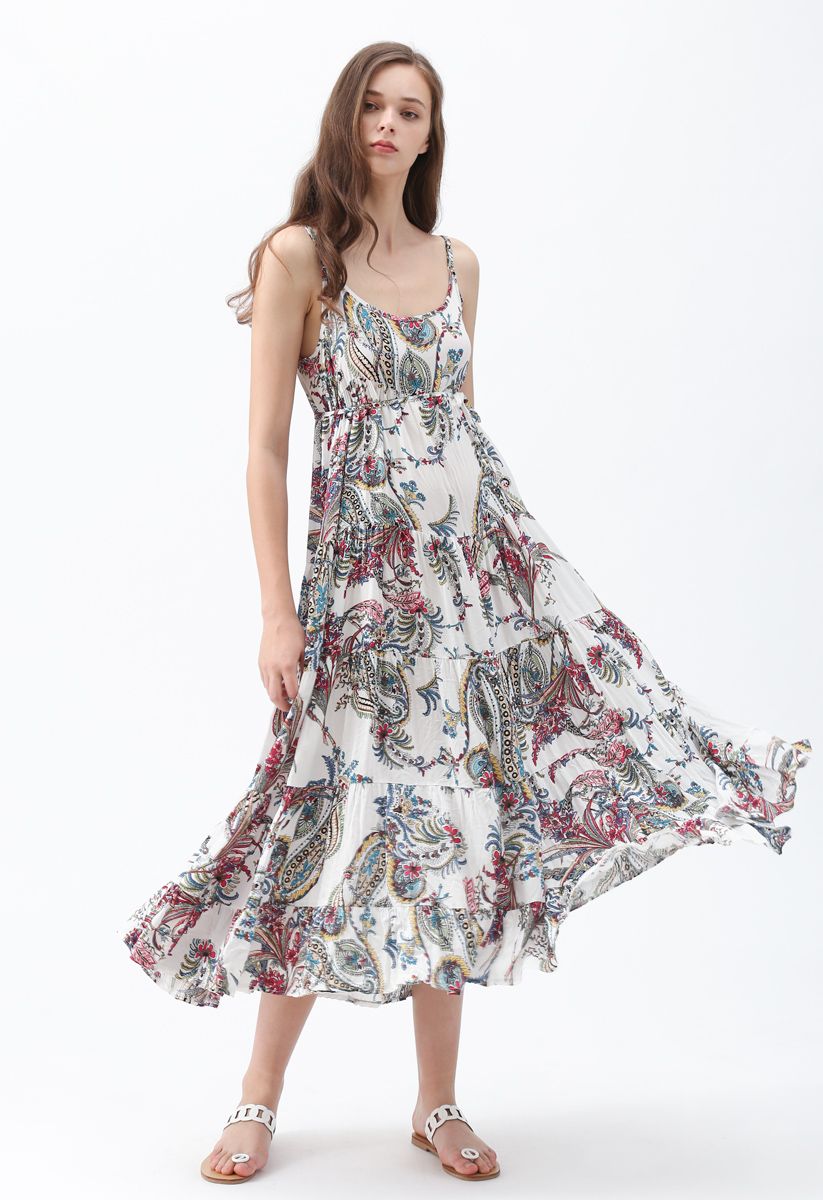 Summer Icon Floral Cami Dress in Ivory