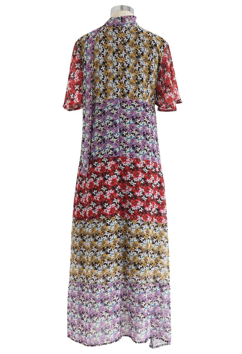 Meet Me In Flower Land Chiffon Dress - Retro, Indie and Unique Fashion