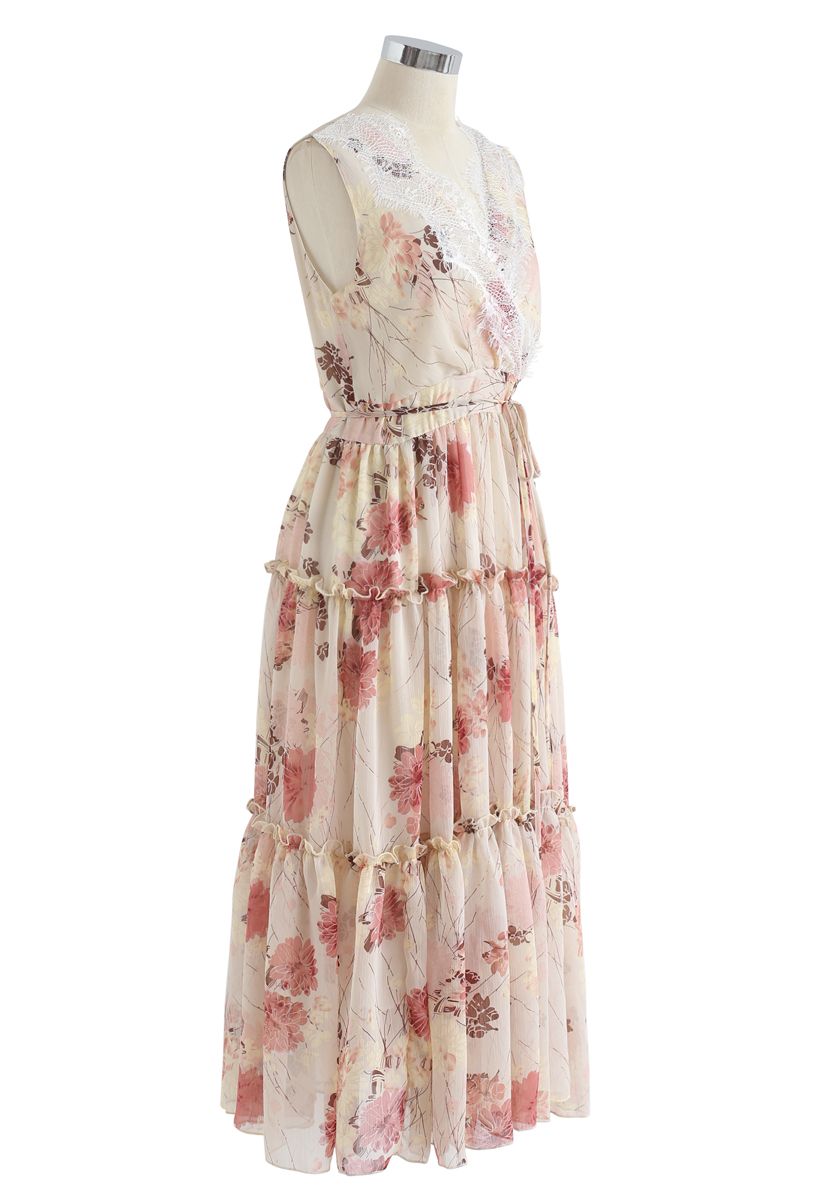 Easy and Breezy Watercolor Chiffon Maxi Dress - Retro, Indie and Unique ...