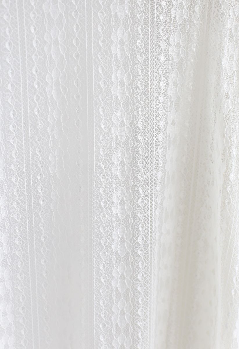 Somewhere to Love Lace Longline Kimono in White - Retro, Indie and ...