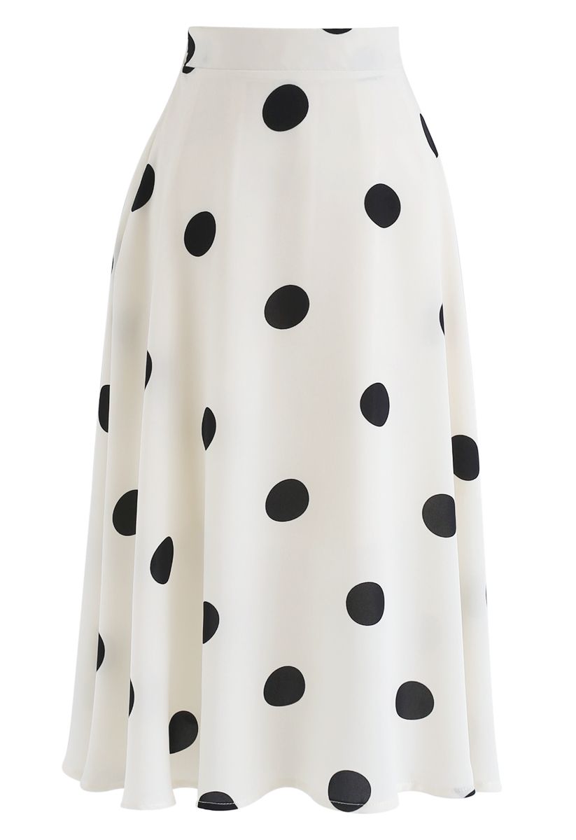 Dancing Queen Polka Dots A-Line Midi Skirt - Retro, Indie and Unique ...