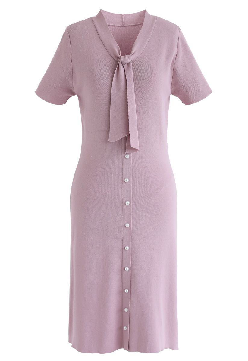 Something Real Knit Midi Dress in Pink