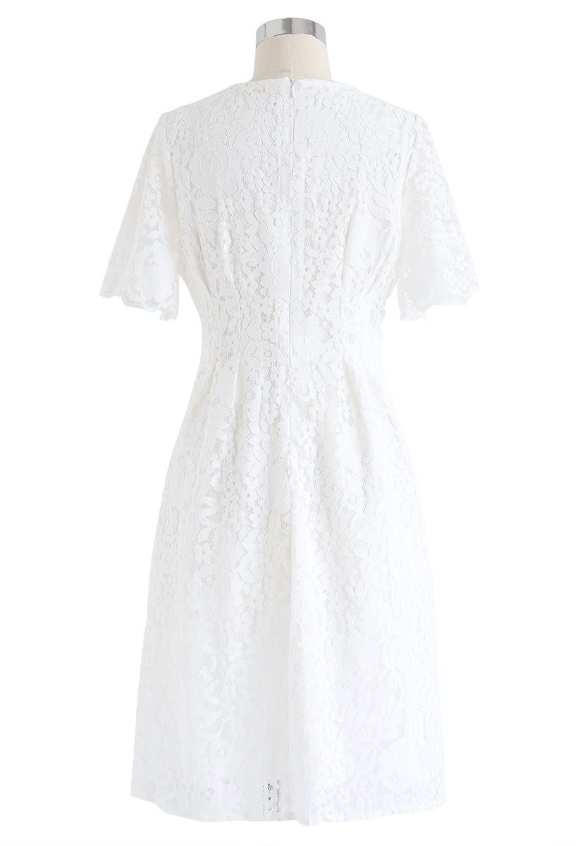 My Kind of Love Lace Midi Dress in White - Retro, Indie and Unique Fashion