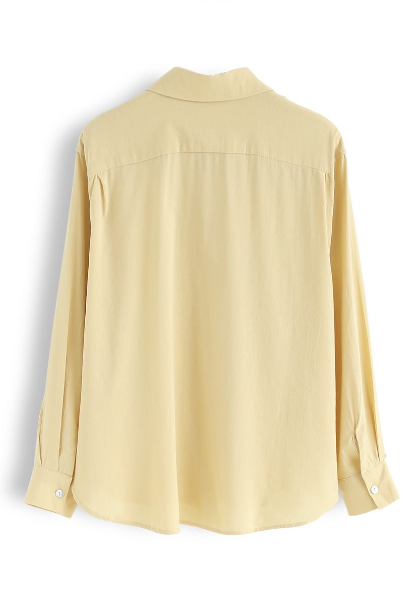 Shell Buttons Down Shirt in Yellow
